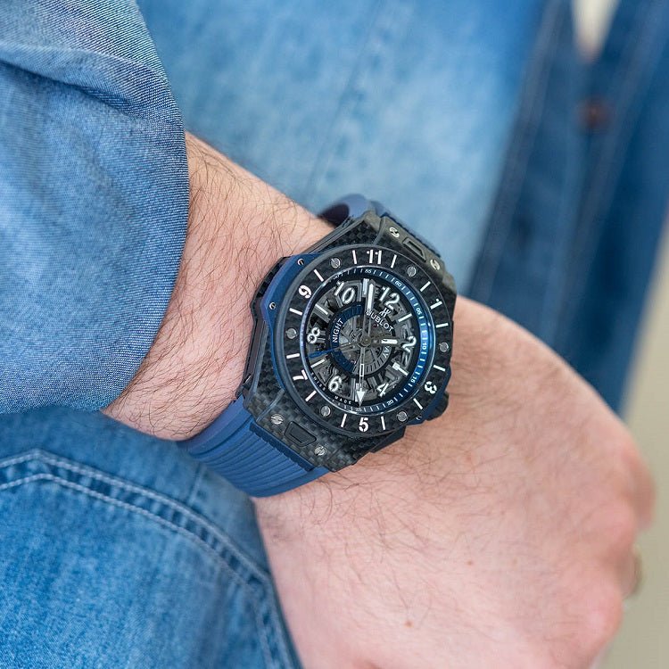 ウブロ ビッグバン ウニコ カーボンGMTブルーセラミック 471.QL.7127.RX - 浦山時計店