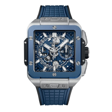 ウブロ HUBLOT スクエア・バンウニコ チタニウム ブルーセラミック821.NL.5170.RX