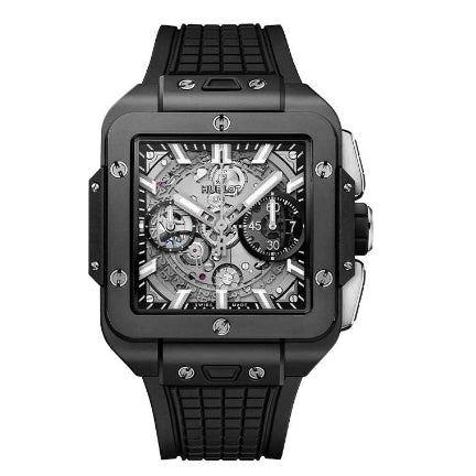 ウブロ HUBLOT スクエア・バンウニコ チタニウム ブルーセラミック821.NL.5170.RX