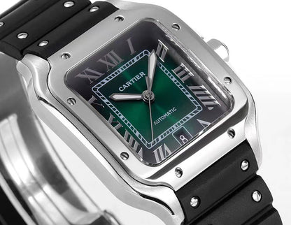 CARTIER Santos De Large Model Automatic Green Dial Men's Watch
