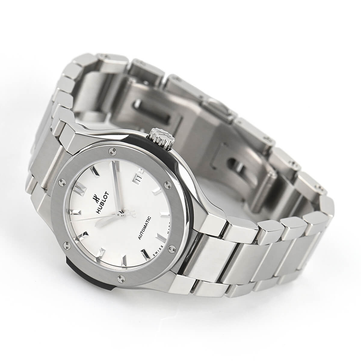 ウブロ クラシック・フュージョン チタニウム オパーリンホワイト ブレスレット 585.NX.2610.NX - 浦山時計店