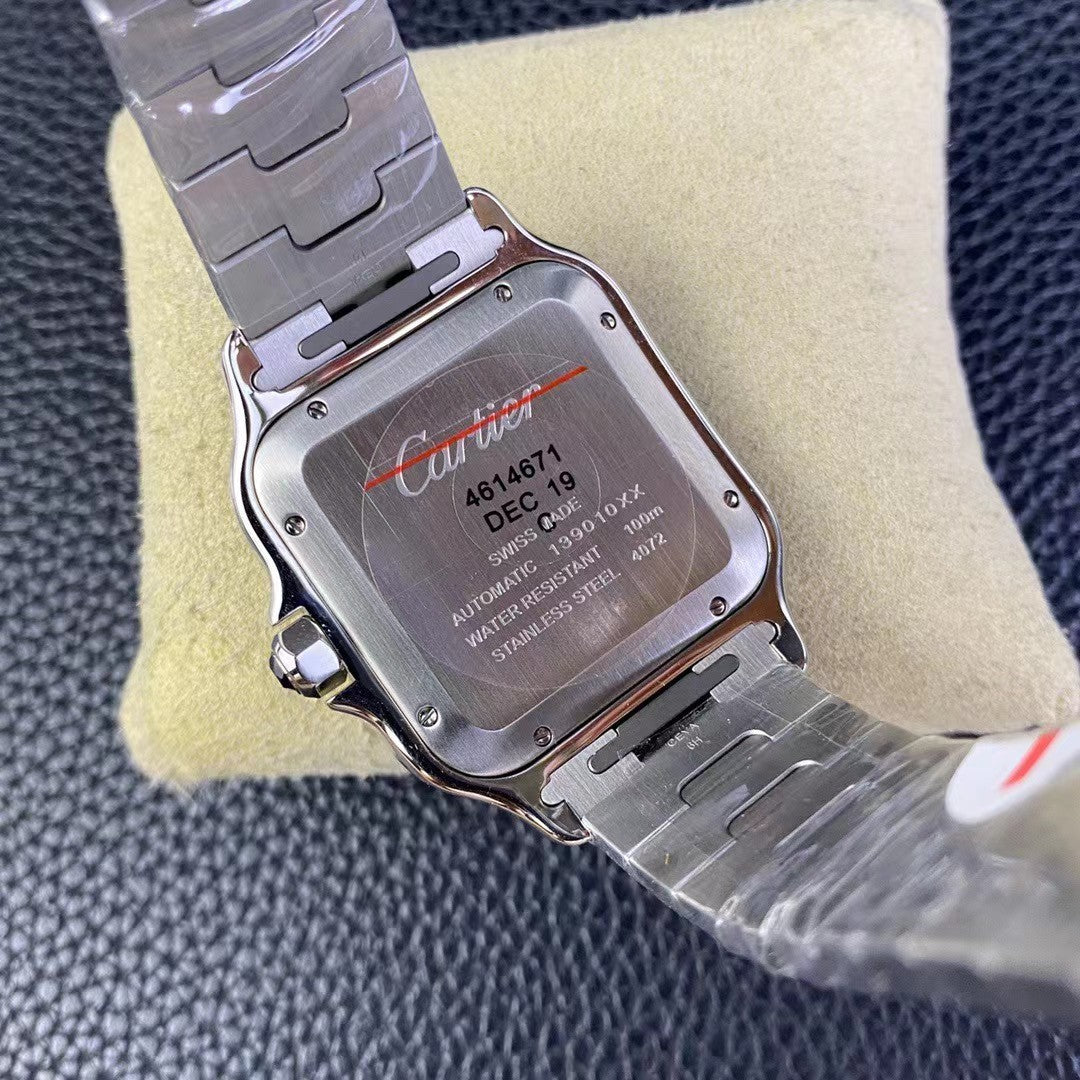 CARTIER Santos De Large Model Automatic Green Dial Men's Watch