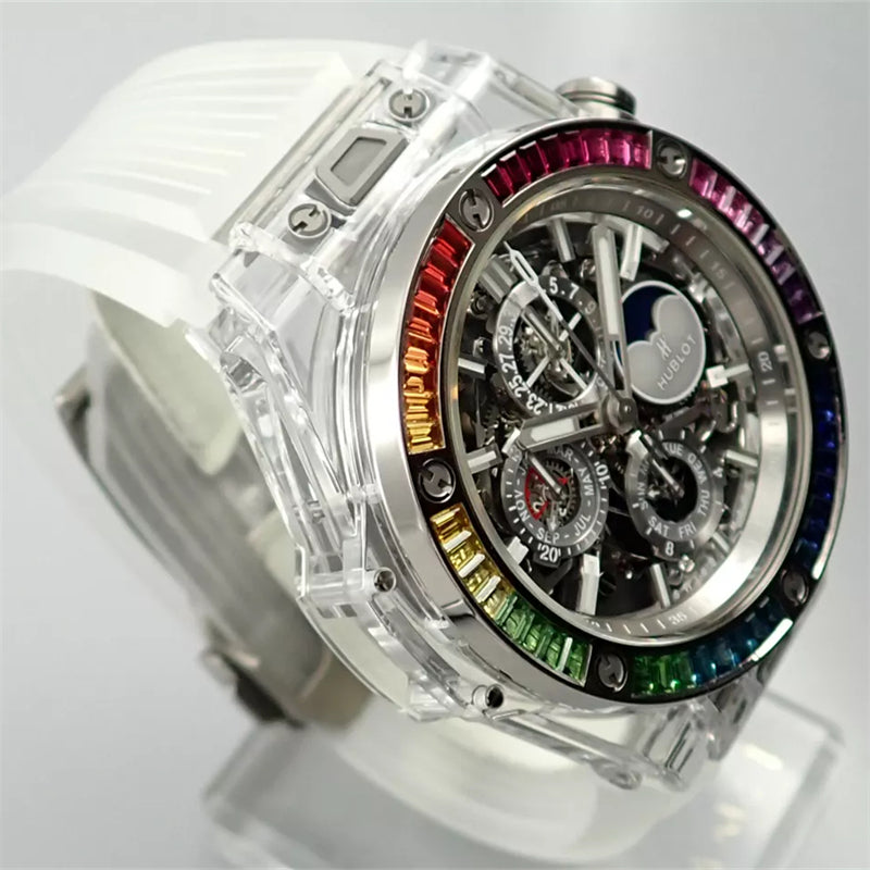 ウブロ ビッグバン ウニコ パーペチュアルカレンダー サファイア レインボー 世界限定20本406.JX.0120.RT.4099