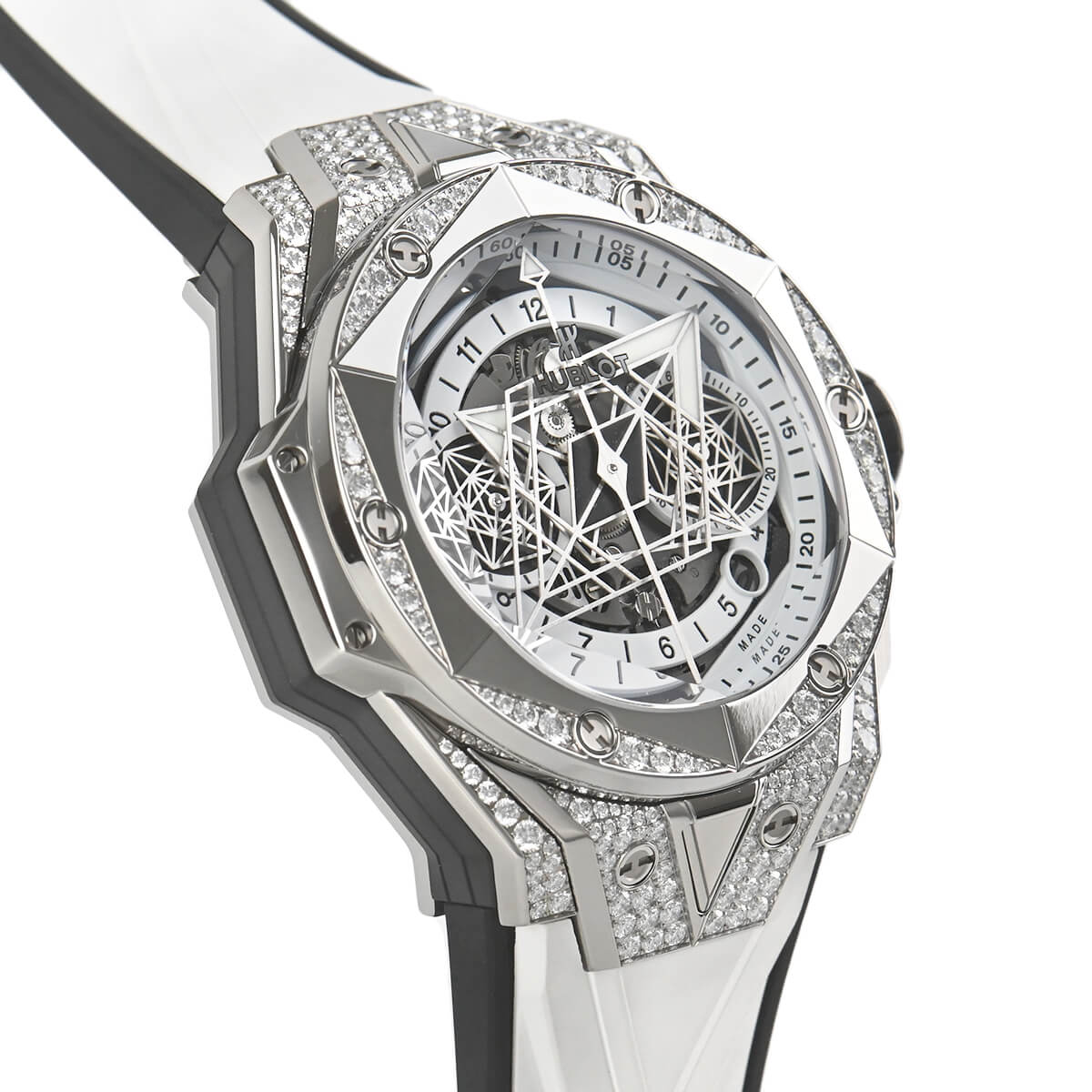 ウブロ ビッグバン ウニコ サンブルーII チタニウム パヴェ 418.NX.2001.RX.1604.MXM20 - 浦山時計店