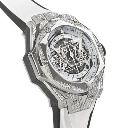 ウブロ ビッグバン ウニコ サンブルーII チタニウム パヴェ 418.NX.2001.RX.1604.MXM20 - 浦山時計店