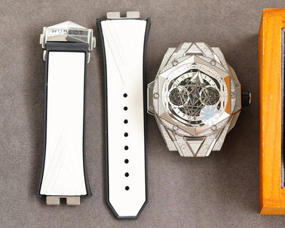 ウブロ ビッグバン ウニコ サンブルーII チタニウム パヴェ 418.NX.2001.RX.1604.MXM20 - 浦山時計店