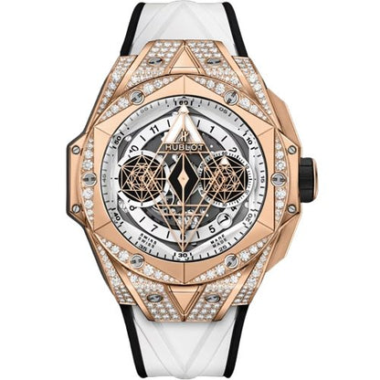 ウブロ ビッグバン ウニコ サンブルーII キングゴールド ホワイト パヴェ 418.OX.2001.RX.1604.MXM20 - 浦山時計店