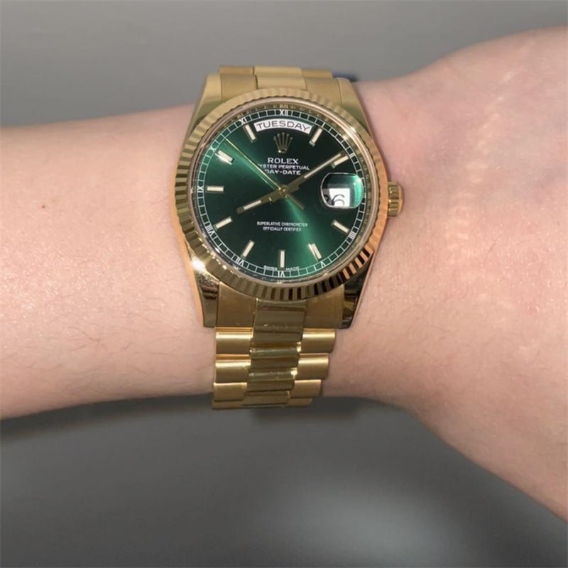 ロレックス ROLEX デイデイト 36 118238 グリーン文字盤 - 浦山時計店